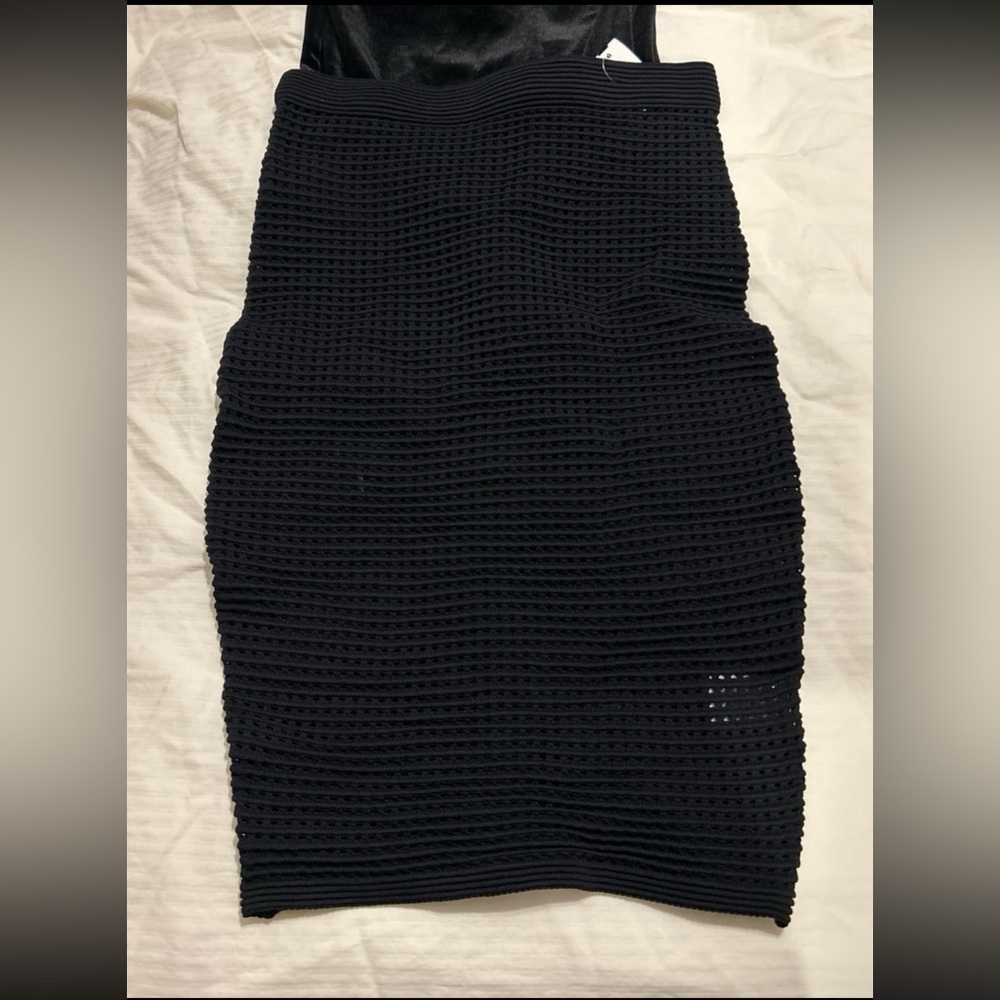 Black Knit Pencil Skirt